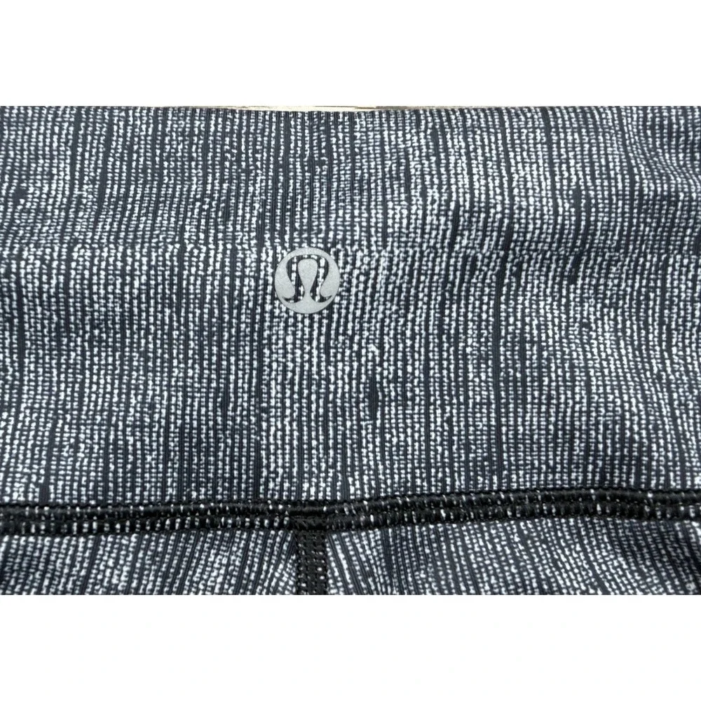 Lululemon‎ Womens Size 10 Wunder Under Crop Leggings Luxtreme Burlap Black Dune